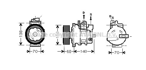 AVA QUALITY COOLING Kompressor,kliimaseade AIK272